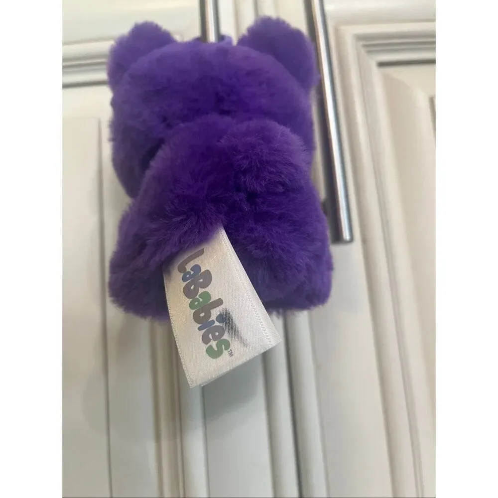 LaBabies FiFi Soft Keychain Monster Clip On Plush Stuffed Toy Purple Tan NWOT
